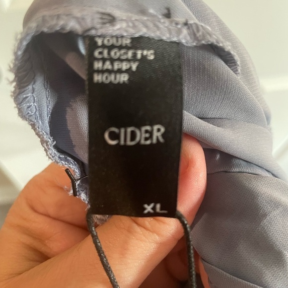 NWT Cider Petrol blue cowl neck wide leg jumpsuit from size XL - Picture 8 of 11